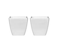 Set of 2 Plant Pots 42 x 42 x 41 cm Silver ASTRAS