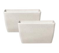 Set of 2 Plant Pots BARIS 74 cm Beige