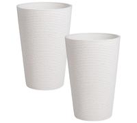 Set of 2 Plant Pots MEUM 35 cm White