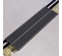 Set of 2 Plastic Drain Grate Cover Channel Drainage Grates Panel Outdoor Cuttable Sewer Drain Lids for Blocking Debris Leaves Total 1m 3.3ft