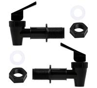 Set of 2 Plastic Filling Taps for Beer Bucket and Drink Dispenser, Universal Tap, Water Dispenser Replacement Spigot, Suitable for Cold Drinks, Beer Barrel, Drinking Fountain, Glass Bottles, Coffee