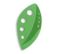 Set of 2 Plastic Herb Scrapers - 8-Hole Leaf Remover for Thyme, Rosemary, Chard & Kale - Kitchen Tool for Quick Herb Stripping - Leaf Herb Stripper Tool (Green)