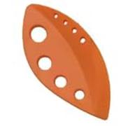 Set of 2 Plastic Herb Scrapers - 8-Hole Leaf Remover for Thyme, Rosemary, Chard & Kale - Kitchen Tool for Quick Herb Stripping - Leaf Herb Stripper Tool (Orange)