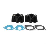Set of 2 Plastic Intake Manifolds for Lawn Mowers Includes 4 Gaskets Fits 405, 43CC, 52CC for Optimal Airflow