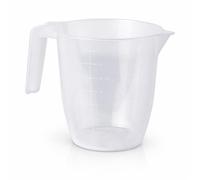 Set of 2 Plastic Measuring Jugs 2L - Clear BPA-Free Kitchen Measuring Cup with Easy-Read ml/oz/Pint Graduations, Ergonomic Handle & Pouring Spout, Lightweight Durable, Dishwasher Safe