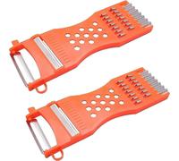 Set of 2 plastic multifunctional peelers and graters for the kitchen