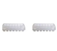Set of 2 Pop Out Ice Cube Trays Makes 19 Ice Cubes Per Tray