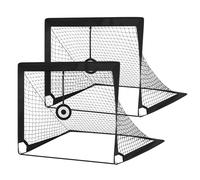 Set of 2 Pop-Up Soccer Goals, Black