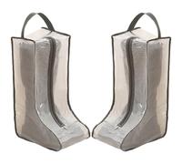 Set of 2 PVC Boot Bags Protector Shoes Bag Rubber Bag with Clear Viewing Panel High Storage Transparently Shoe Pouch