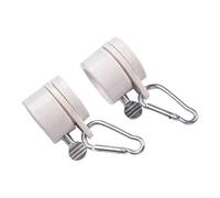 Set of 2 PVC Rotating Flagpole Rings for Secure Flag Attachment, Fits 1 Inch Diameter Poles, Designed to Prevent Flag from Wrapping Around the Pole (White)