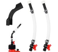 Set Of 2 Racing Fuel Jug Hoses With Hose Bender, Transparent Pvc Fuel Filler Hose With Valve, 0.78In Hose For Racing Cars, Lawn Mowers & Motorcycles