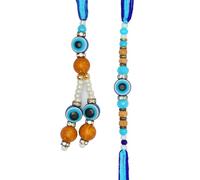Set of 2 Rakhi For Brother and Bhabhi Evil Eye Rakhi Lumba set Couple Pair Rakhi Thread for gift Set Rakhi Bracelet for Brother Sister Indian Traditional Festival