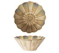 Set of 2 Ramen Bowl, Lotus root shape Noodle Soup Bowl Multi Purpose Bowl for Instant Ramen Soup Salad(8.5inch)
