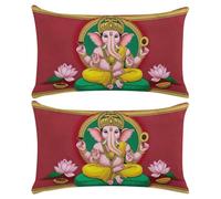 Set of 2 Rectangle Waterproof Cushion Covers, 12x20 inch Hindu God Outdoor Throw Pillow Covers Soft Lumbar Cushions Home Decorative Pillowcase for Sofa, Couch, Bedroom, Living Room, Garden C-1526