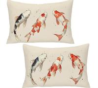 Set of 2 Rectangular Cushion Cover, Velvet Decor Throw Pillow Covers Animals Decorative Pillow Cases, Beige Cushion Cover for Couch Bedroom Sofa Car Home Living Room Decor 50x70cm YF-1752