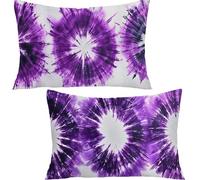 Set of 2 Rectangular Cushion Cover, Velvet Decor Throw Pillow Covers Purple Decorative Pillow Cases, White Cushion Cover for Couch Bedroom Sofa Car Home Living Room Decor 40x70cm YF-2027