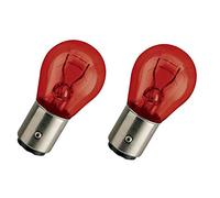 Set of 2 Red Rear Brake Light Bulbs PR21/5 Watt P21/5 W BAW15D 12 V with E Certification Mark