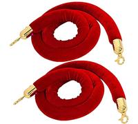 Set of 2 Red Velvet Ropes with Hoo 1m Long VIP Queue Control Event Visitor ment Commercial Use Crowd Control Accessories Ele Ber Solut