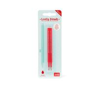 Set Of 2 Refill For Pen Gel - Lovely Friend Red Legami