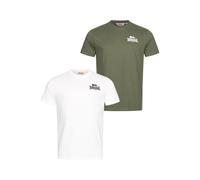 Lonsdale Blairmore Short Sleeve T-shirt 2 Units Green,White L Men