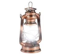 Set of 2 Relaxdays LED Storm Lamps, Retro Lantern as Window Decoration or for the Garden, Battery Powered, Copper
