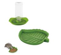 Set of 2 Reptile Water Dispenser Turtle Water Bowl Set Bowls for Reptile Terrarium Water Bowl Reptile Accessories for Turtle, Lizard, Hamster, Snake for Reptiles, Amphibians