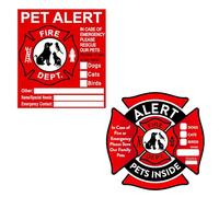 Set of 2 Rescue Stickers, Pet Rescue Window Sticker, In Case of Emergency, Please Save My Pets! Fire Rescue Sticker