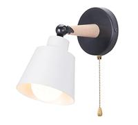 Set of 2 Retro Vintage Wall Light E27 Industrial Wooden Metal Adjustable Interior Wall Lamp with Switch Modern for Bedroom Entrance Living Room (Oxford Blue)