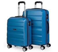 Set of 2 rigid travel suitcases 4 wheels trolley 55/67/77 cm abs. Resistant