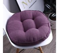 Set of 2 Round Cushions with Ties - 45x45 cm - Washable Indoor & Outdoor Decor - Perfect for Home, Office, Kitchen, Dining - Stylish Purple Color
