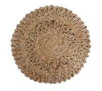 Set of 2 Round Jute Placemats 12 Inch/1 ft 100% Natural Hand Woven Placemats Boho Farmhouse Burlap Table mats