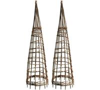 Set of 2 Rustic Willow Garden Obelisks (1.15m)
