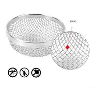 Set of 2 RV Heater Vent Covers with Spring Hooks and Silicone Strips, Stainless Steel Mesh Flying Insects and Small Animals from Entering Furnace Vents