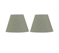 Set of 2 Sage Green Fabric Table Lamp Shades, Lampshade for Table Lamp or Bedside Light, Diameter 20cm