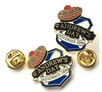 Set of 2 Scotland St Andrews Day November 30th Enamel Lapel Pin Badges