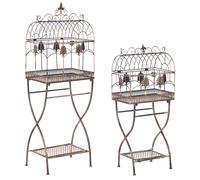 Set of 2 Shelving Units SICILY Metal 43/37 cm 30/27 cm Black