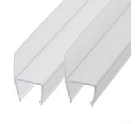 Set of 2 Shower Seals, 50cm Length with Water Deflector for Easy Installation and Tailored Fitting (15MM)