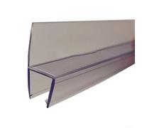 Set of 2 Shower Seals, 50cm Length with Water Deflector for Easy Installation and Tailored Fitting (6MM)