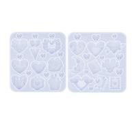 Set of 2 Silicone Heart Earring Molds Easy to Use and Release Ear Ornament Mold for Designers and Jewelry Makers Creative Workshop Supplies