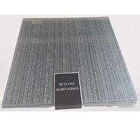 (Set of 2) Silver Glitter Placemats Mirrored Glass Sparkle Placemats