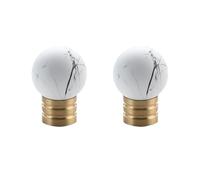 Set of 2, Single Hole Knob 25mm Cute Ceramic Decorative Round Knobs for Home Kitchen Cabinet Hardware Cupboard Door Dresser Wardrobe Handle Drawer Pulls with Screws