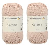 [ Set of 2 Skeins] SMC Catania Originals 100% Mercerized Cotton Yarn, Total 3.52 Oz. Each 1.76 oz (50 g) / 136 Yrds (125 m) Amigurumi Yarn Fine-Sport 2 (263 Soft Apricot)
