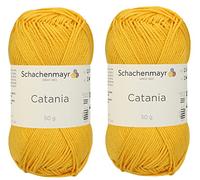 [ Set of 2 Skeins ] SMC Catania Originals 100% Mercerized Cotton Yarn, Total 3.52 Oz. Each 1.76 Oz (50g) / 136 Yrds (125 m) Amigurumi Yarn Fine-Sport 2 (208 Sonne)
