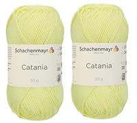 [ Set of 2 Skeins ] SMC Catania Originals 100% Mercerized Cotton Yarn, Total 3.52 Oz. Each 1.76 Oz (50g) / 136 Yrds (125 m) Amigurumi Yarn Fine-Sport 2 (100 Mimosa)