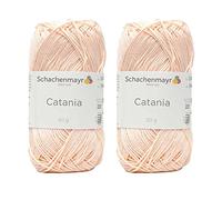 [ Set of 2 Skeins ] SMC Catania Originals 100% Mercerized Cotton Yarn, Total 3.52 Oz. Each 1.76 Oz (50g) / 136 Yrds (125 m) Amigurumi Yarn Fine-Sport 2 (TR263 Nude)