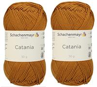 [ Set of 2 Skeins ] SMC Catania Originals 100% Mercerized Cotton Yarn, Total 3.52 Oz. Each 1.76 Oz (50g) / 136 Yrds (125 m) Amigurumi Yarn Fine-Sport 2 (383 Zimt)