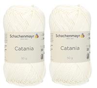[ Set of 2 Skeins ] SMC Catania Originals 100% Mercerized Cotton Yarn, Total 3.52 Oz. Each 1.76 Oz (50g) / 136 Yrds (125 m) Amigurumi Yarn Fine-Sport 2 (105 Nature)