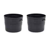Set Of 2 Small Blacksmith Barrel Planter Plant Pot Tub Indoor Outdoor With Handles 35cm