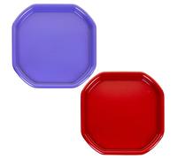 (Set of 2) Small Colour Plastic Mixing Tray Sand Water Play Builder Equipment Sand Pool Pit Tray Garden Beach Tuff Tray Kids Messy Play Tray For Cement Mortar Made in UK 70 x 70 CM (Purple & Red)