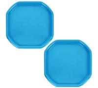 [SET OF 2] - SMALL Messy Play Tray Plastic Builders Building Material Play Mixing Tray Spot for Cement Mortar Sand Plastering Toy Fun School Play Time MIXING TRAY - (SKY BLUE)